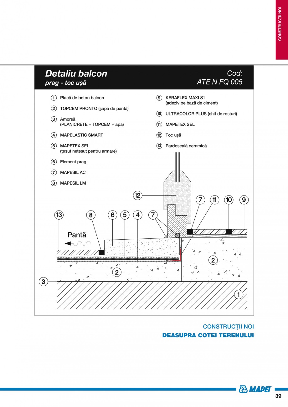 Pagina 41-Ghid proiectare impermeabilizari solutii  MAPEI Catalog, brosura Romana 