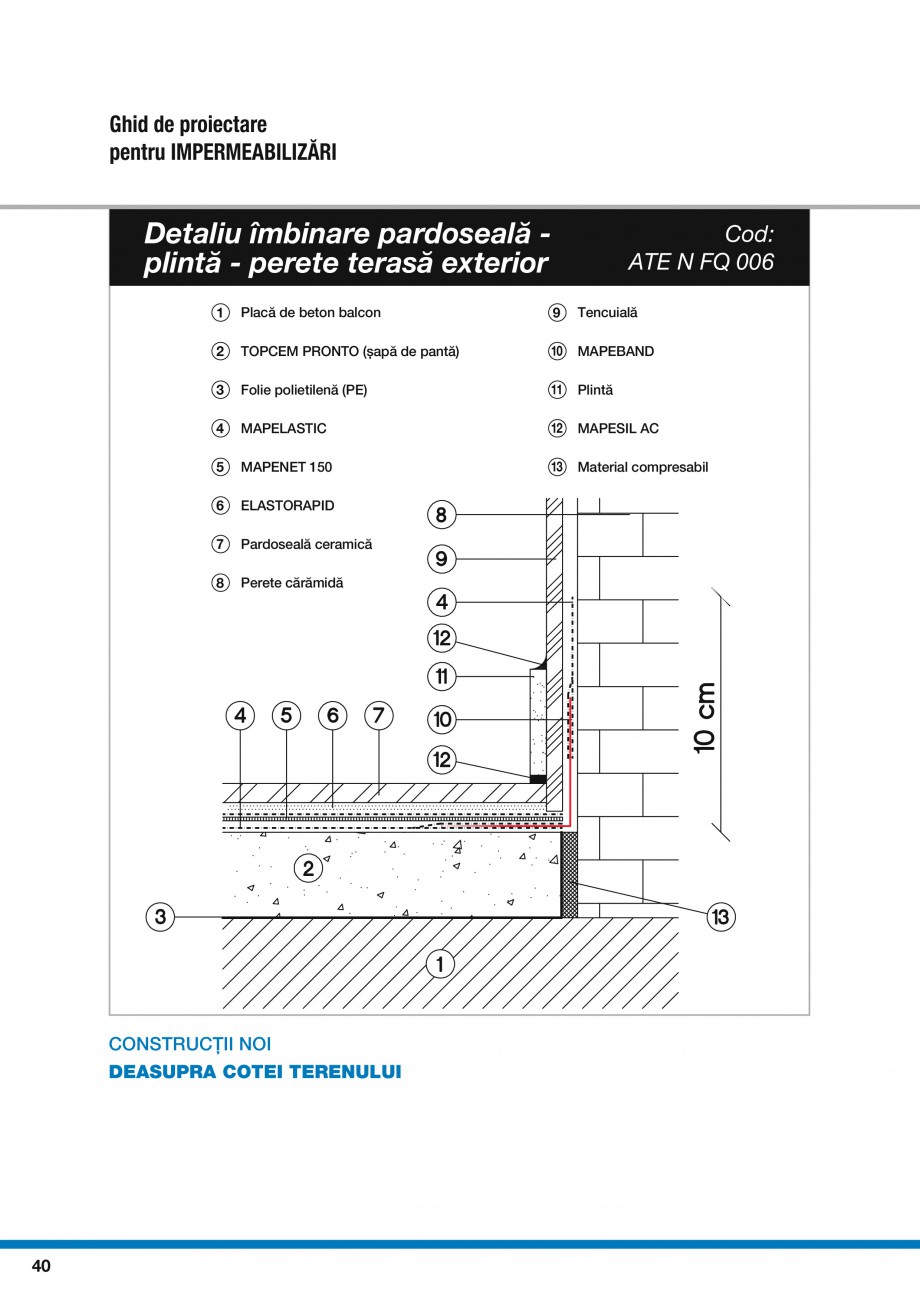 Pagina 42-Ghid proiectare impermeabilizari solutii  MAPEI Catalog, brosura Romana 