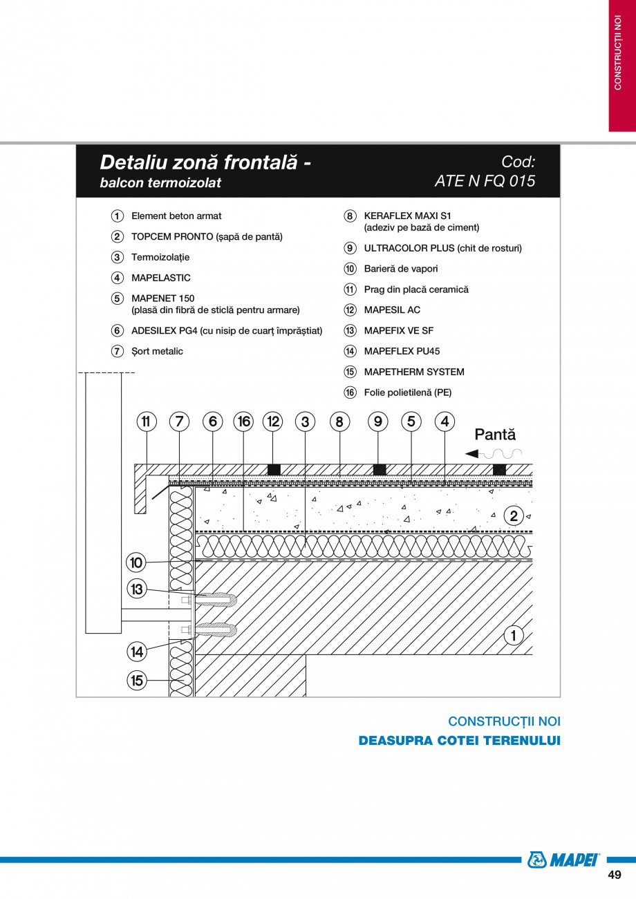 Pagina 51-Ghid proiectare impermeabilizari solutii  MAPEI Catalog, brosura Romana 