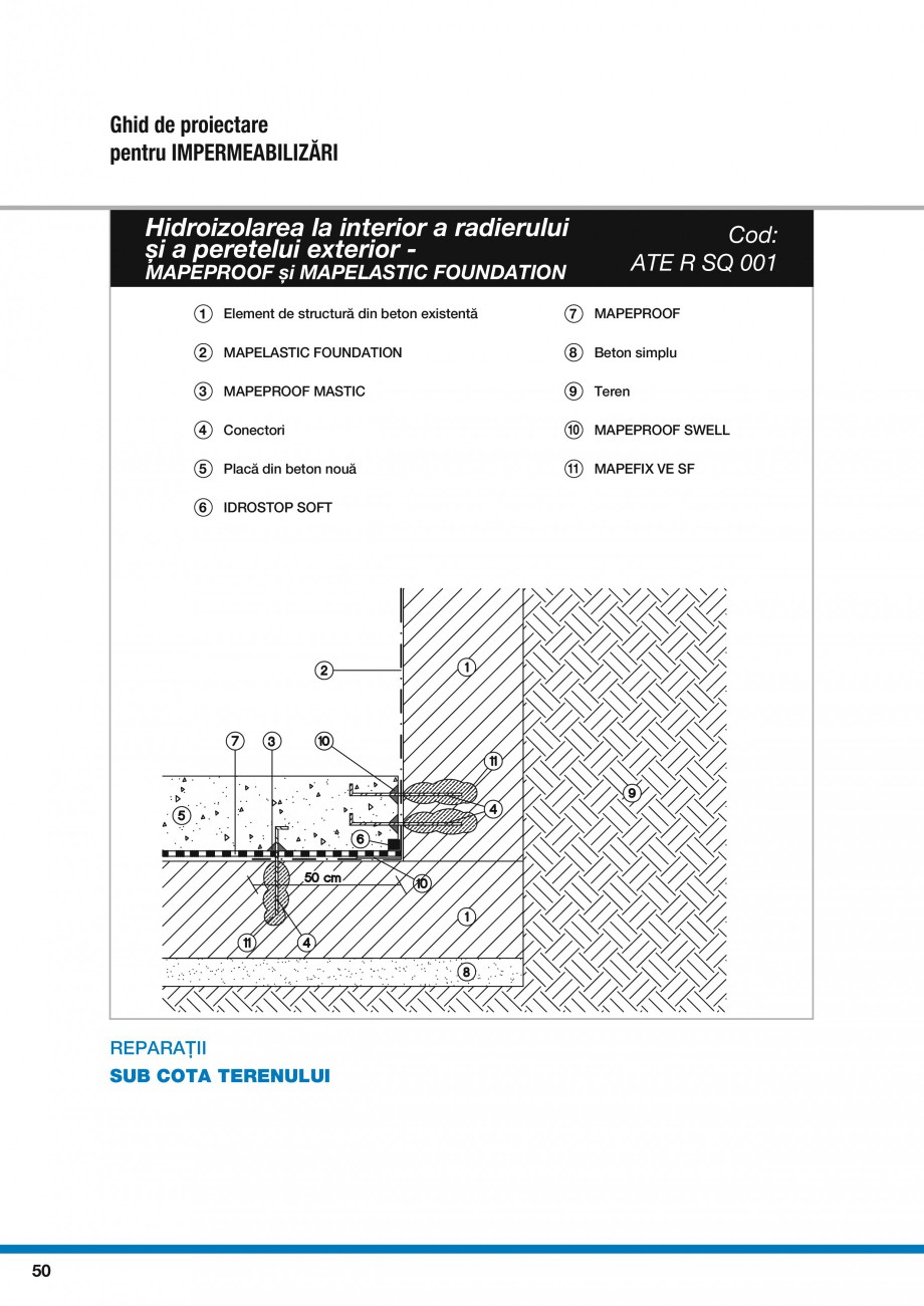 Pagina 52 - Ghid proiectare impermeabilizari solutii  MAPEI Catalog, brosura Romana 