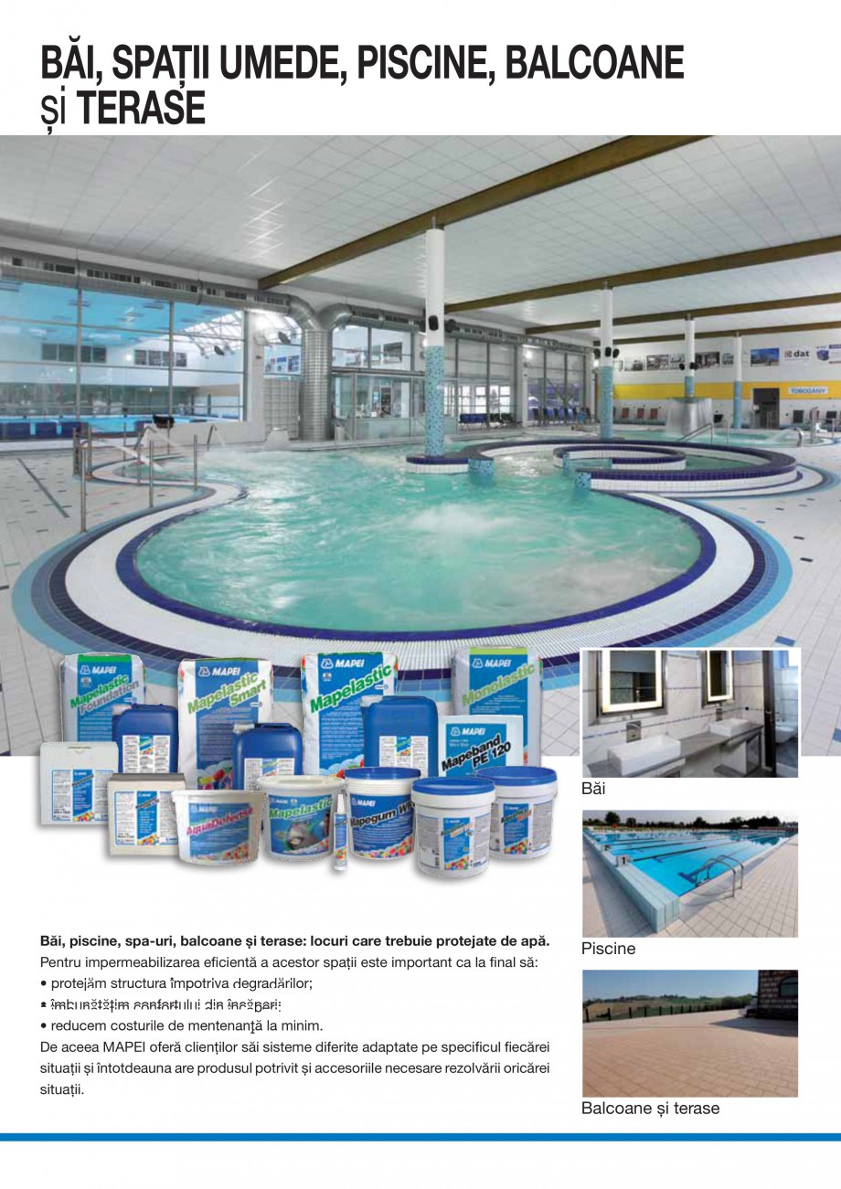 Pagina 6-Ghid selectie produse pentru impermeabilizari  MAPEI Catalog, brosura Romana are trebuie protejate...