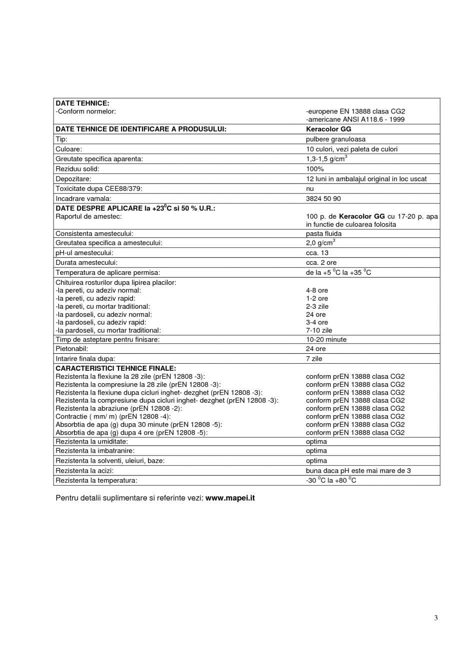 Pagina 3-Mortar pe baza de ciment de inalta performanta pentru chituirea rosturilor cu latime de la 4 la 15...