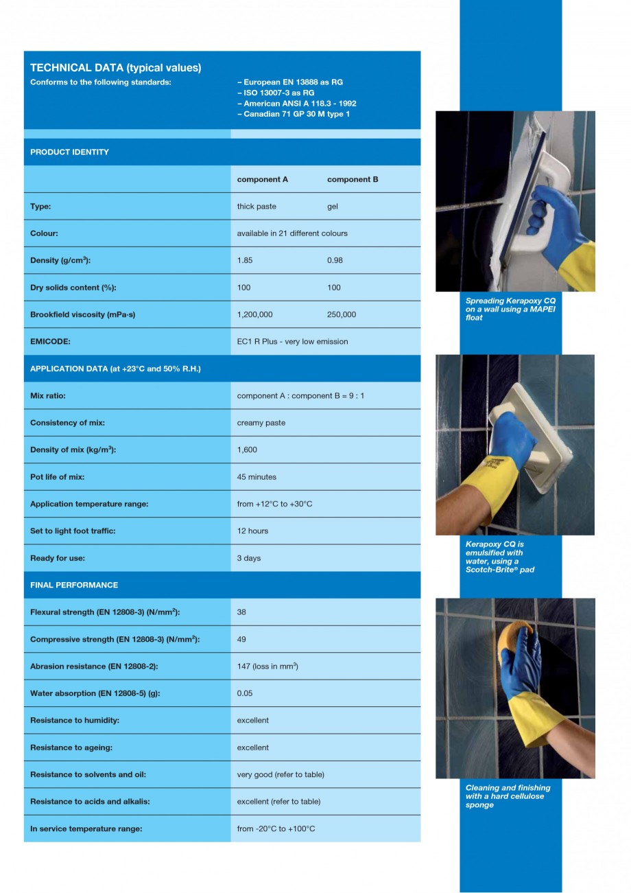 Pagina 4-Chit de rosturi epoxidic bicomponent MAPEI KERAPOXY CQ Fisa tehnica Engleza ace with a rubber float,...