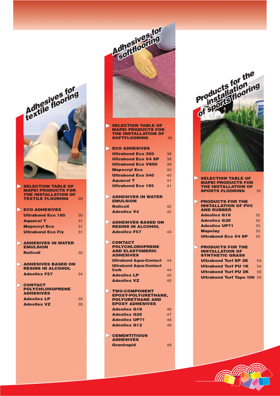 Pagina 3-Produse pentru montarea imbracamintilor vinilice, textile si cauciuc pentru pereti si pardoseli...