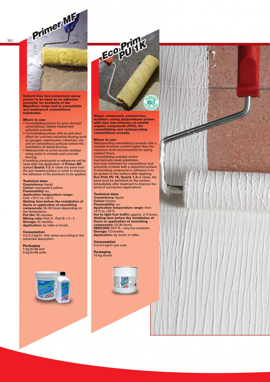 Pagina 18-Produse pentru montarea imbracamintilor vinilice, textile si cauciuc pentru pereti si pardoseli...