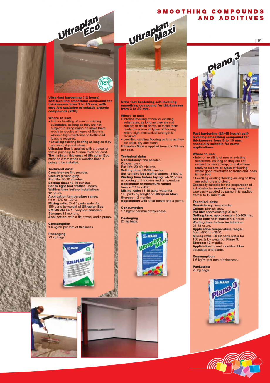 Pagina 21-Produse pentru montarea imbracamintilor vinilice, textile si cauciuc pentru pereti si pardoseli...