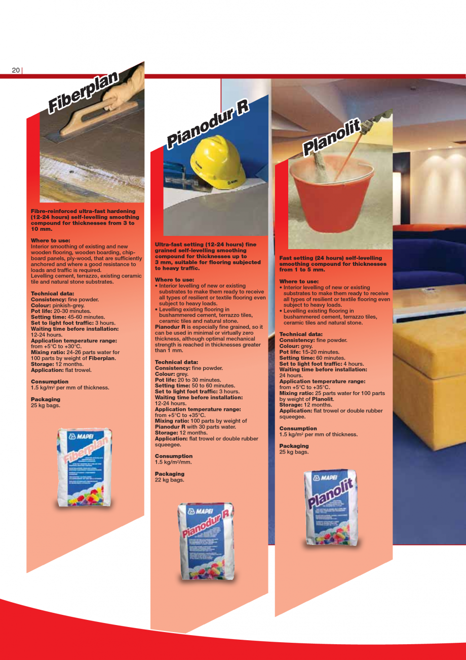 Pagina 22-Produse pentru montarea imbracamintilor vinilice, textile si cauciuc pentru pereti si pardoseli...