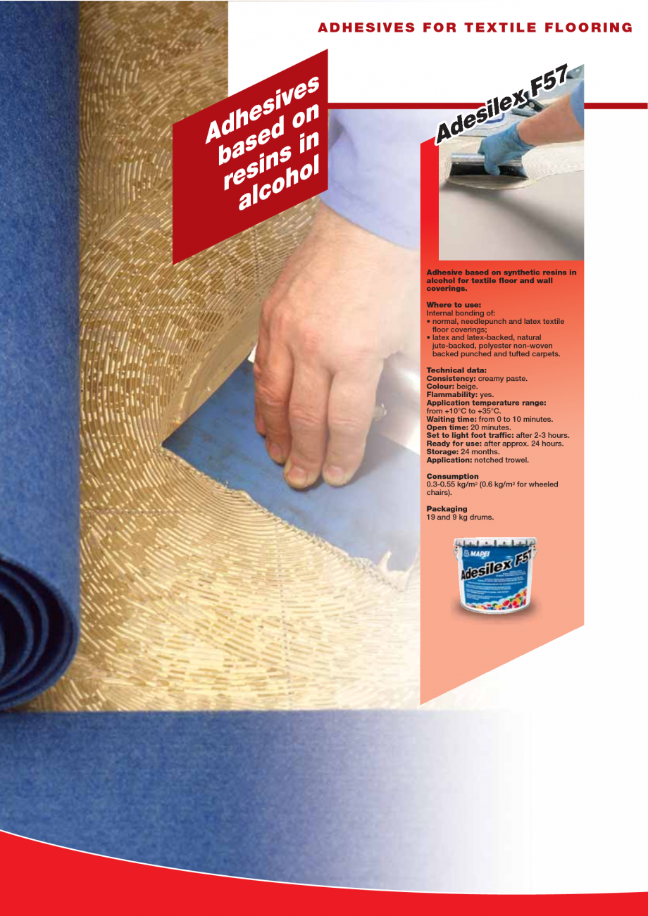 Pagina 36-Produse pentru montarea imbracamintilor vinilice, textile si cauciuc pentru pereti si pardoseli...