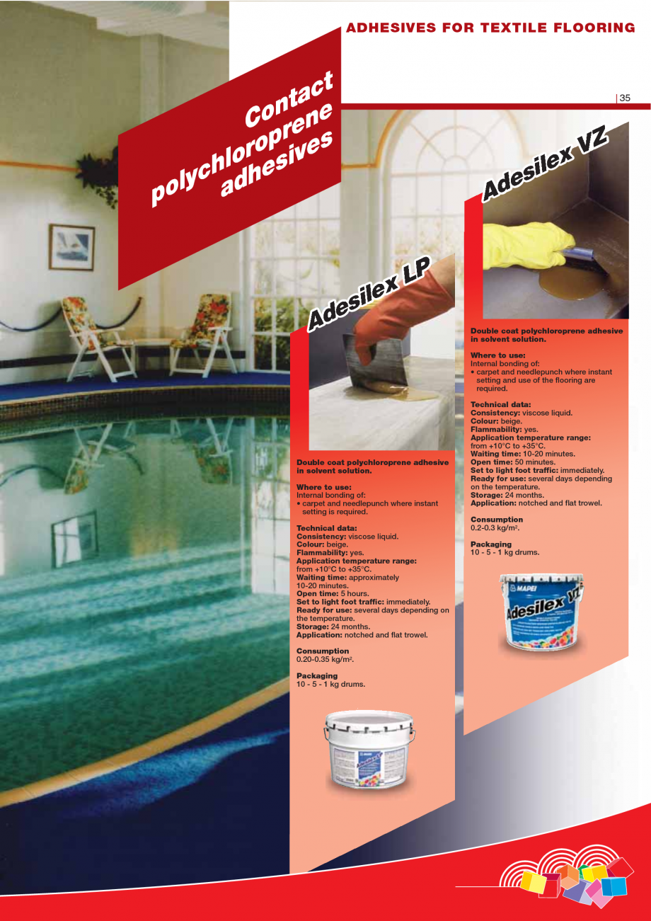 Pagina 37-Produse pentru montarea imbracamintilor vinilice, textile si cauciuc pentru pereti si pardoseli...