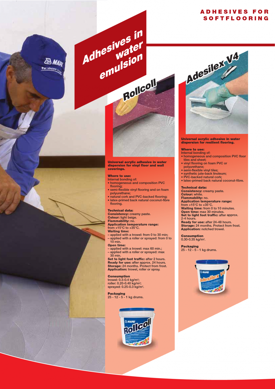 Pagina 44-Produse pentru montarea imbracamintilor vinilice, textile si cauciuc pentru pereti si pardoseli...