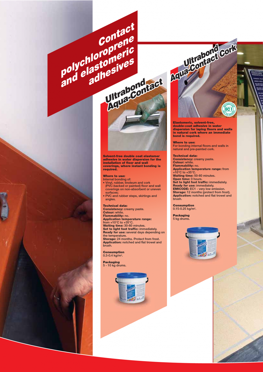 Pagina 46-Produse pentru montarea imbracamintilor vinilice, textile si cauciuc pentru pereti si pardoseli...