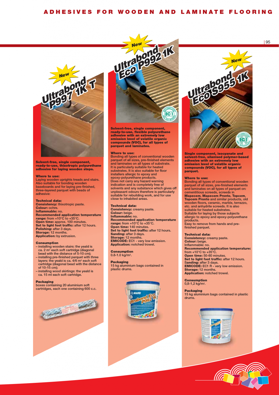 Pagina 97 - Produse pentru montarea imbracamintilor vinilice, textile si cauciuc pentru pereti si...
