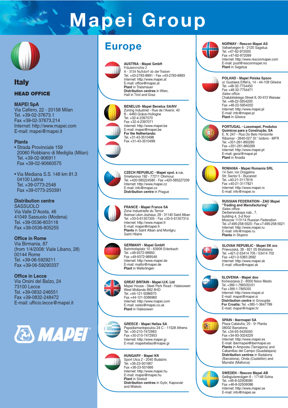 Pagina 104-Produse pentru montarea imbracamintilor vinilice, textile si cauciuc pentru pereti si pardoseli...