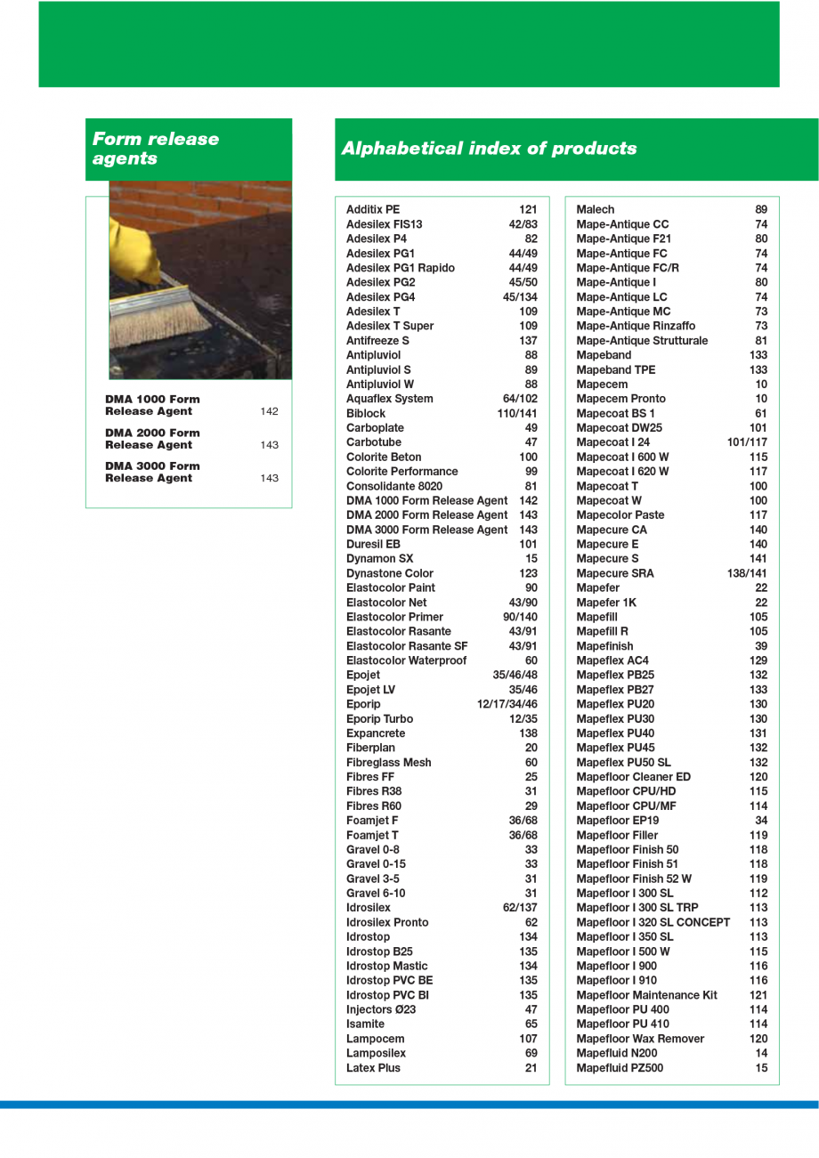 Pagina 8 - Catalog mortare, materiale speciale MAPEI Catalog, brosura Engleza esil EB

88 88 89 89...