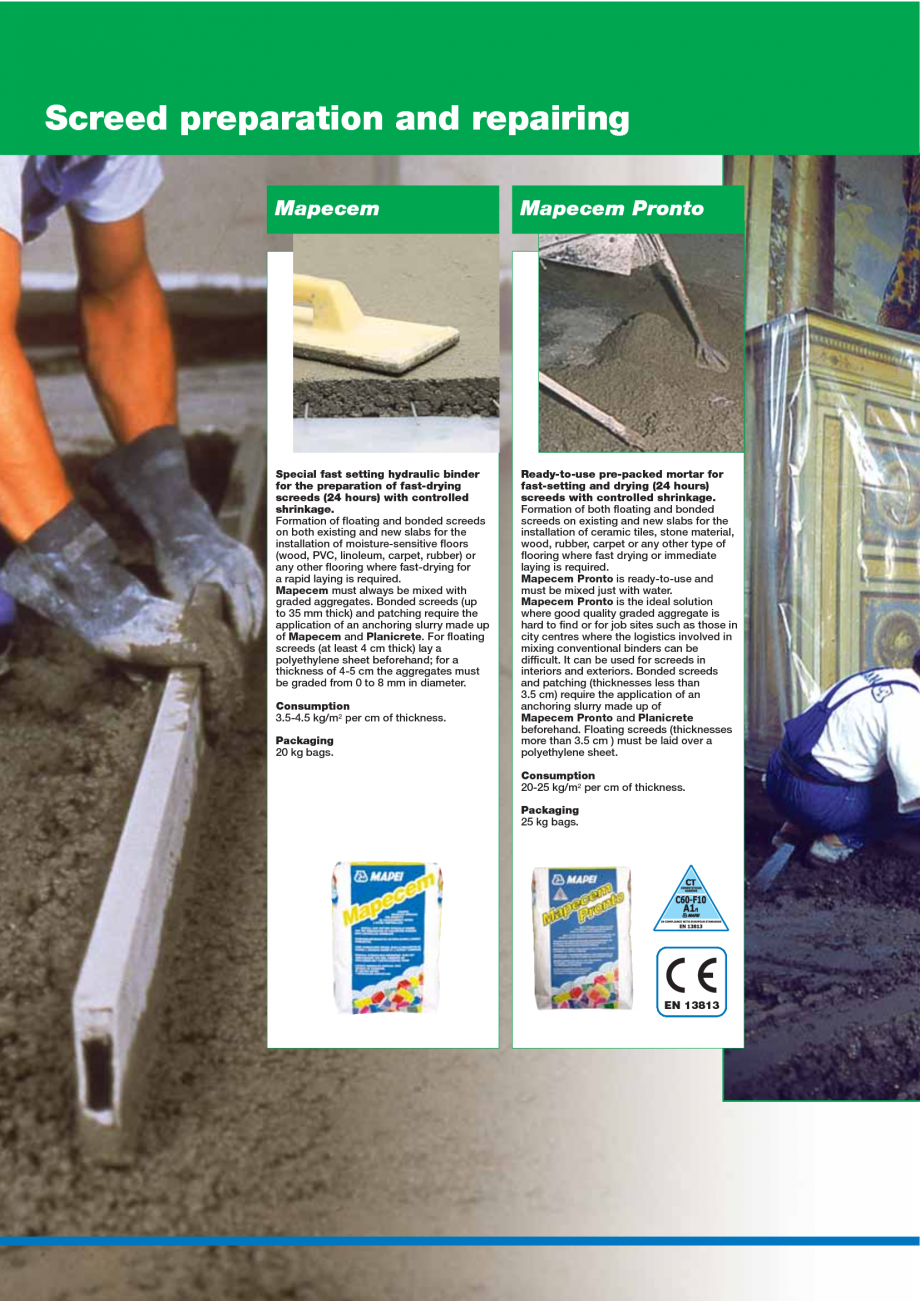 Pagina 12-Catalog mortare, materiale speciale MAPEI Catalog, brosura Engleza finish 39 Mapeflex AC4 129...