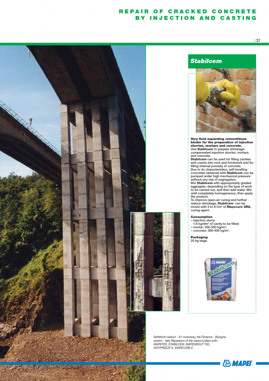 Pagina 39-Catalog mortare, materiale speciale MAPEI Catalog, brosura Engleza n an 8 mm diameter rod)....