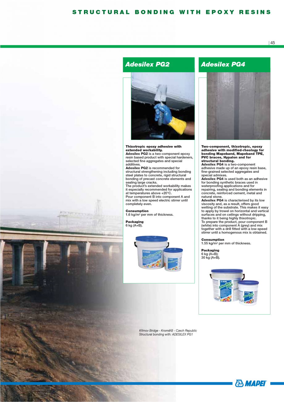 Pagina 47-Catalog mortare, materiale speciale MAPEI Catalog, brosura Engleza ces or ceilings without formwork ...