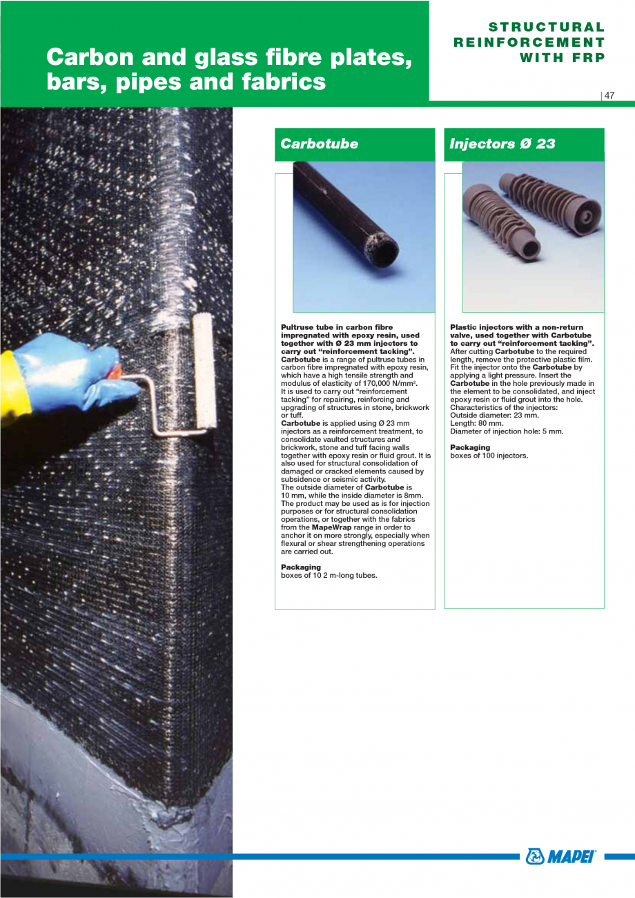 Pagina 49-Catalog mortare, materiale speciale MAPEI Catalog, brosura Engleza itop 400 is a pre-packed powder...