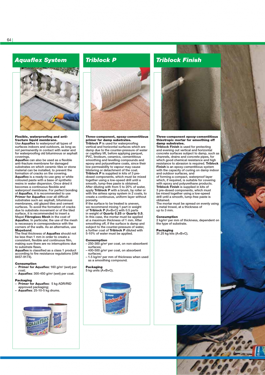 Pagina 66-Catalog mortare, materiale speciale MAPEI Catalog, brosura Engleza .

Repairing with epoxy resins...