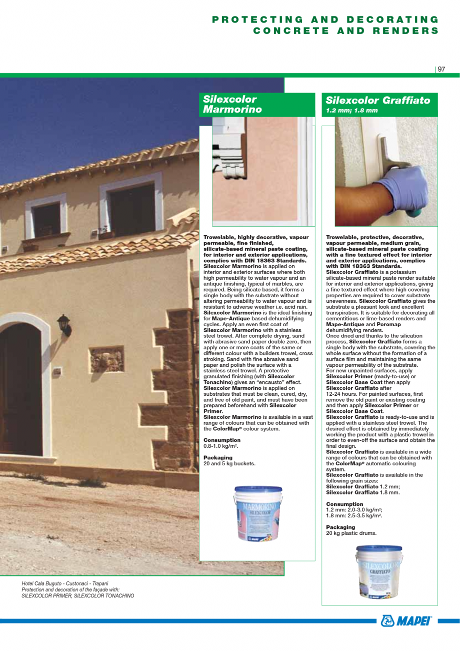 Pagina 99-Catalog mortare, materiale speciale MAPEI Catalog, brosura Engleza d in waterproofing applications...