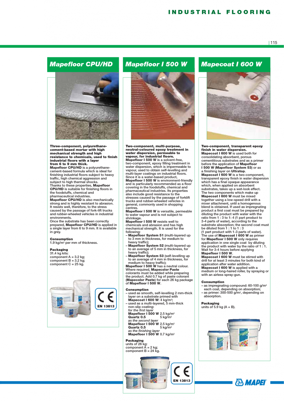 Pagina 117-Catalog mortare, materiale speciale MAPEI Catalog, brosura Engleza ailable in various diameters (6, ...