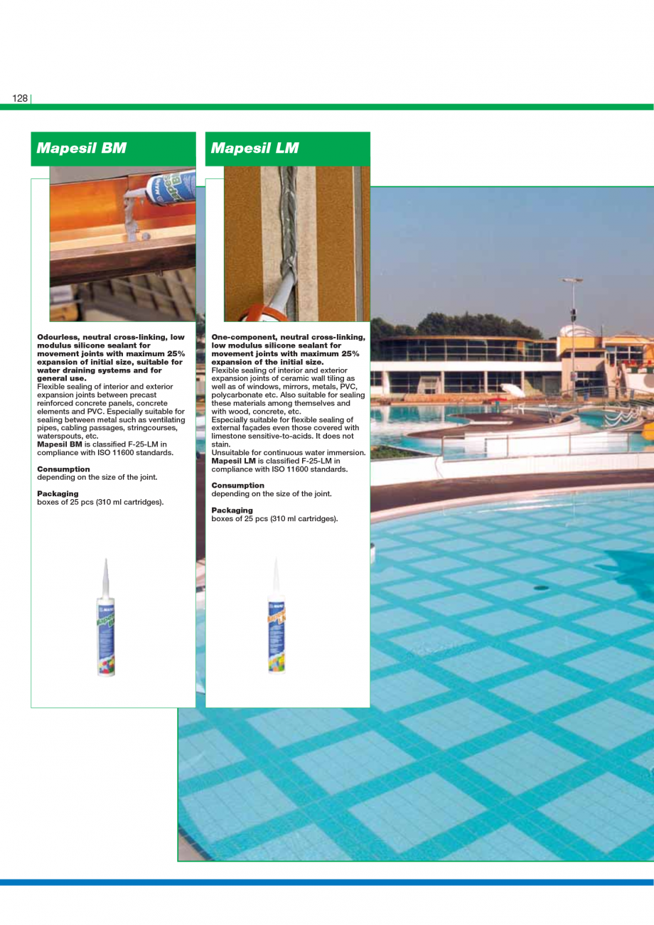 Pagina 130-Catalog mortare, materiale speciale MAPEI Catalog, brosura Engleza ses present in the atmosphere and...