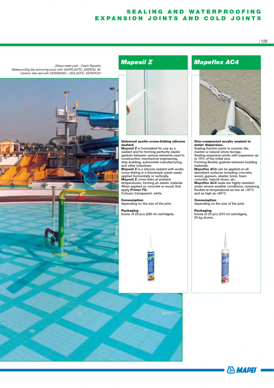 Pagina 131-Catalog mortare, materiale speciale MAPEI Catalog, brosura Engleza  before laying Mapegrid G 120 or ...