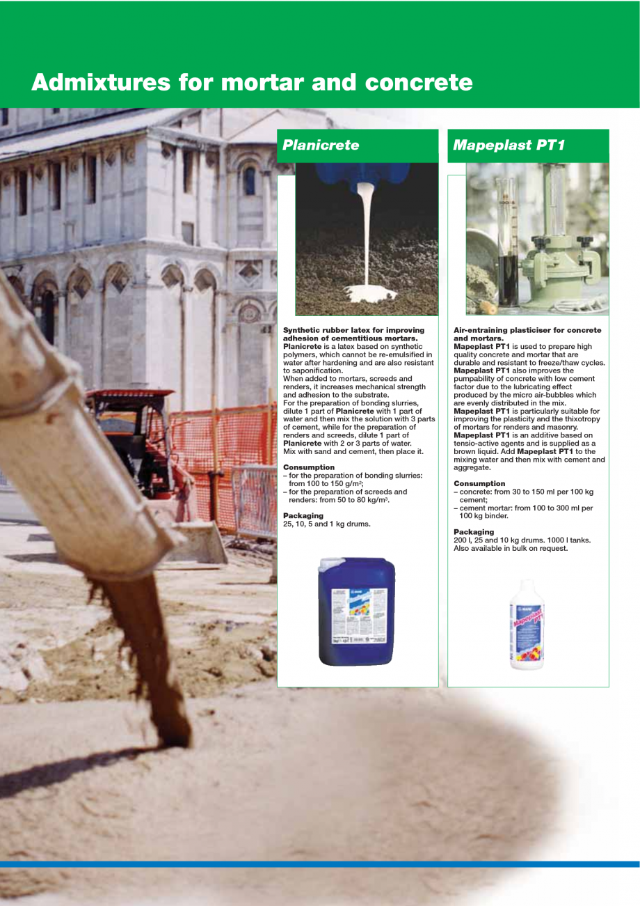Pagina 138-Catalog mortare, materiale speciale MAPEI Catalog, brosura Engleza  Ultra also bonds extremely well ...