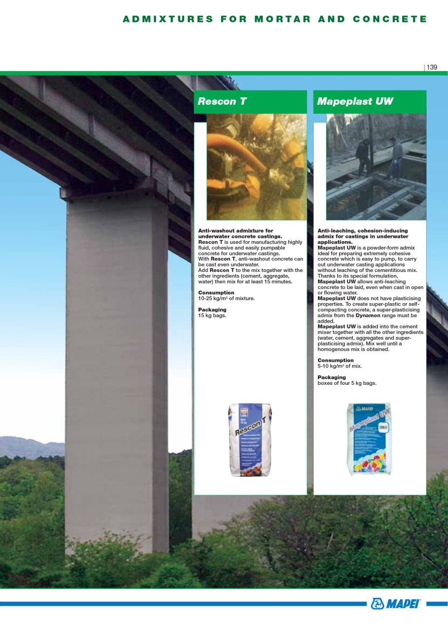 Pagina 141-Catalog mortare, materiale speciale MAPEI Catalog, brosura Engleza resistance, ultimate elongation...