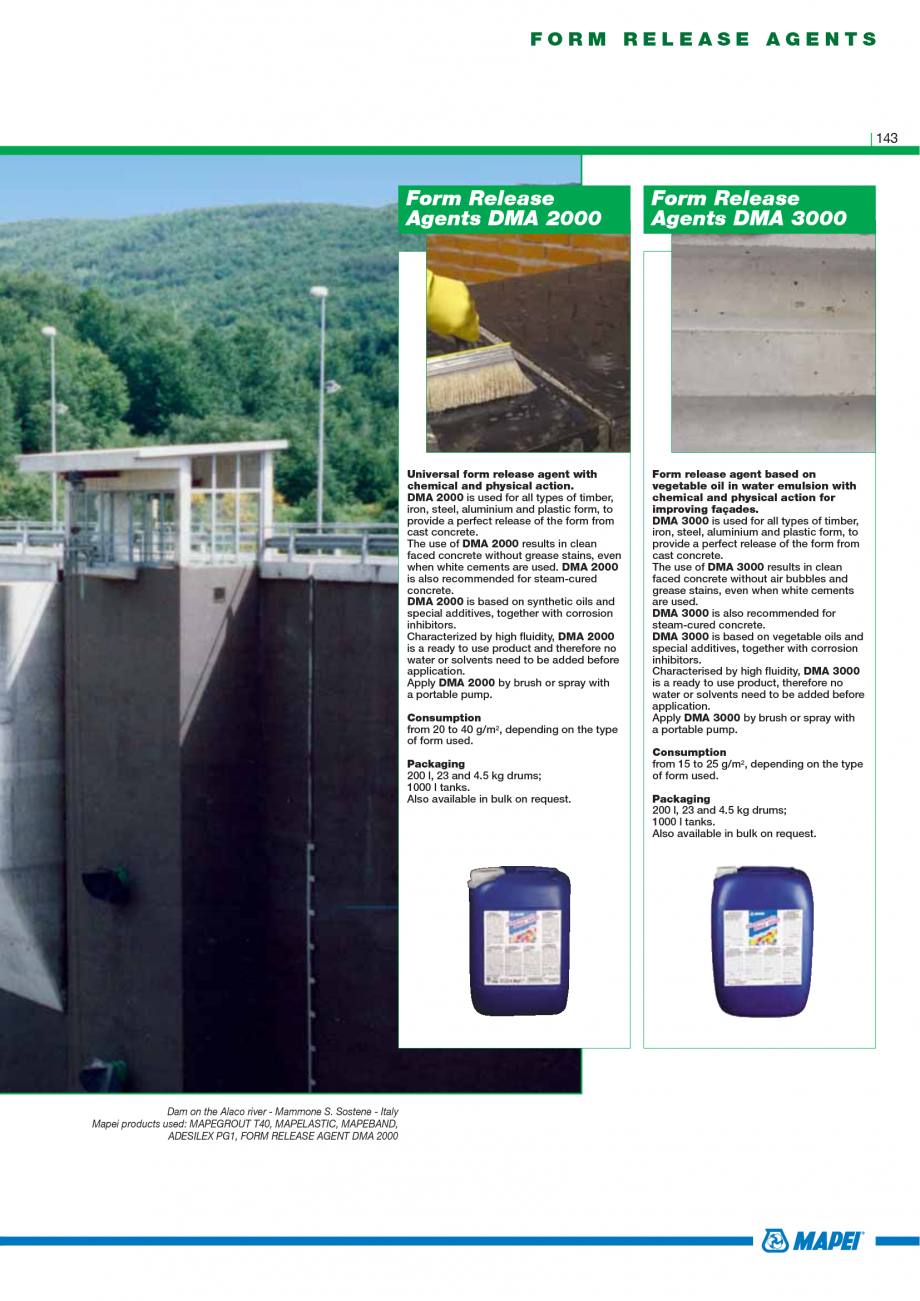 Pagina 145-Catalog mortare, materiale speciale MAPEI Catalog, brosura Engleza  tenacity, suitable for light...