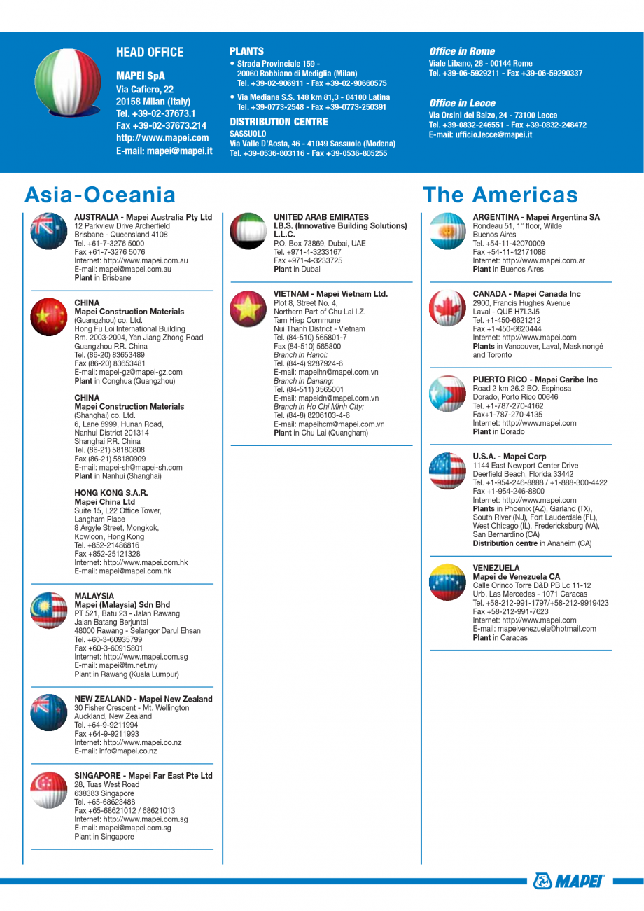 Pagina 149-Catalog mortare, materiale speciale MAPEI Catalog, brosura Engleza eight of Quartz 0.25 or Quartz 0....