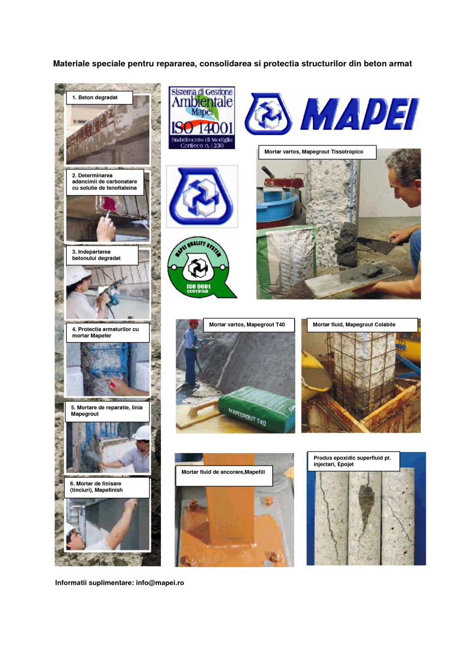 Pagina 1-Materiale speciale pentru repararea, consolidarea si protectia structurilor din beton armat MAPEI...