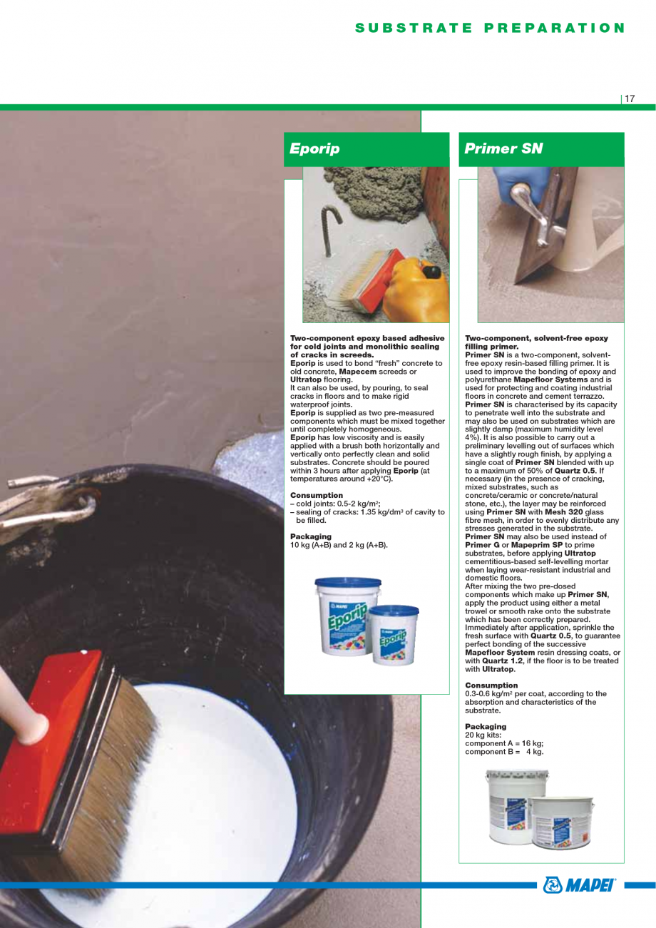 Pagina 19-Catalog mortare, materiale speciale MAPEI Mapegrout Easy Flow GF, Mapegrout SV, Mapegrout SV Fiber, ...