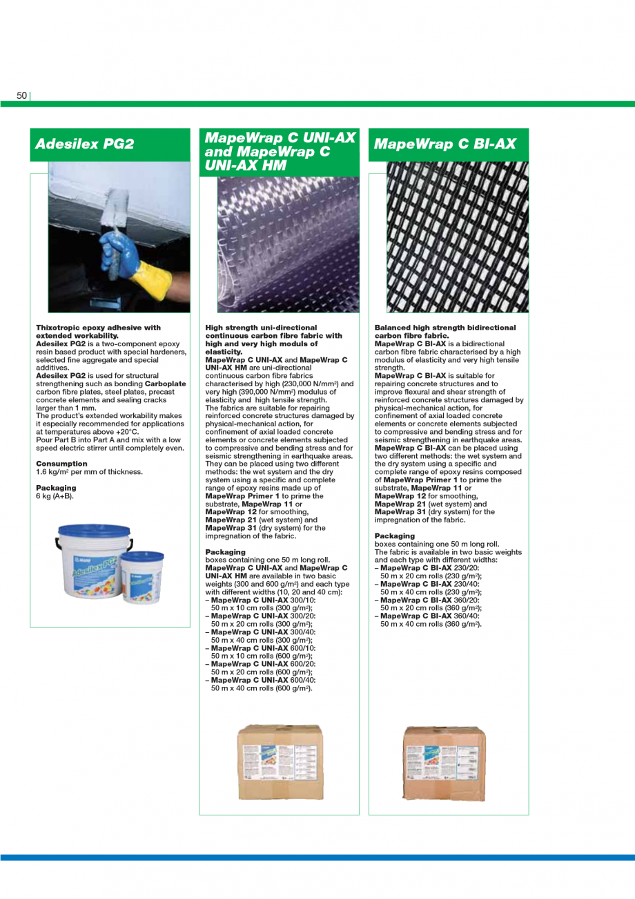 Pagina 52-Catalog mortare, materiale speciale MAPEI Mapegrout Easy Flow GF, Mapegrout SV, Mapegrout SV Fiber, ...