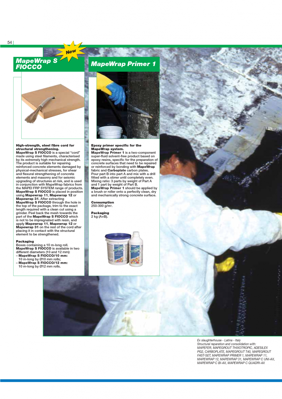 Pagina 56 - Catalog mortare, materiale speciale MAPEI Mapegrout Easy Flow GF, Mapegrout SV,...