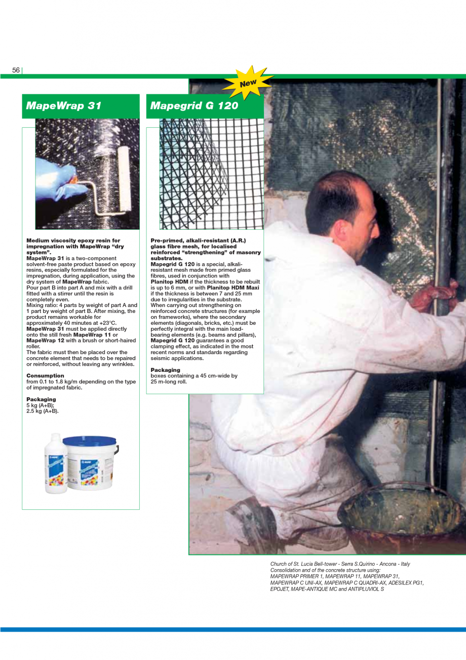 Pagina 58-Catalog mortare, materiale speciale MAPEI Mapegrout Easy Flow GF, Mapegrout SV, Mapegrout SV Fiber, ...