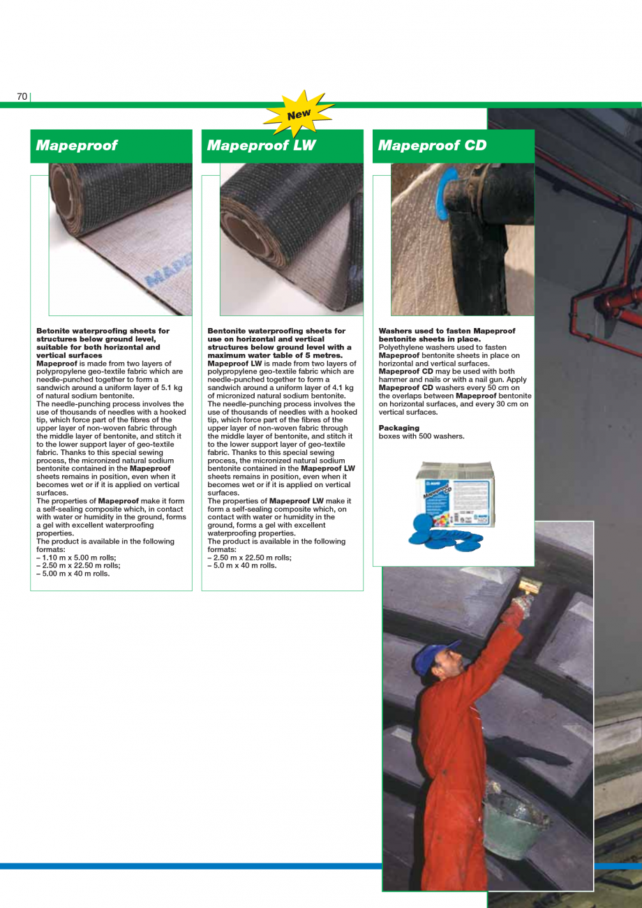 Pagina 72-Catalog mortare, materiale speciale MAPEI Mapegrout Easy Flow GF, Mapegrout SV, Mapegrout SV Fiber, ...