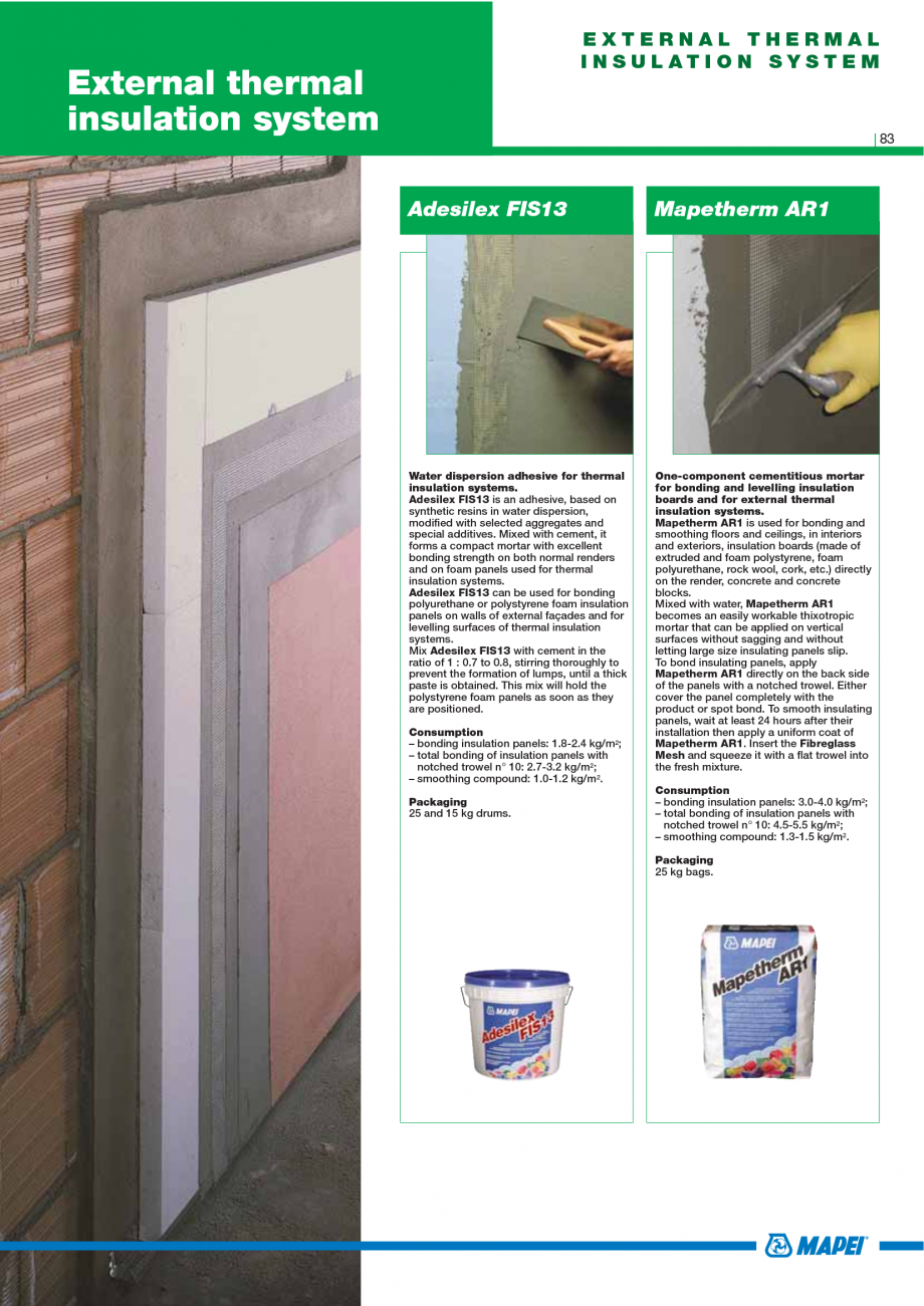 Pagina 85-Catalog mortare, materiale speciale MAPEI Mapegrout Easy Flow GF, Mapegrout SV, Mapegrout SV Fiber, ...