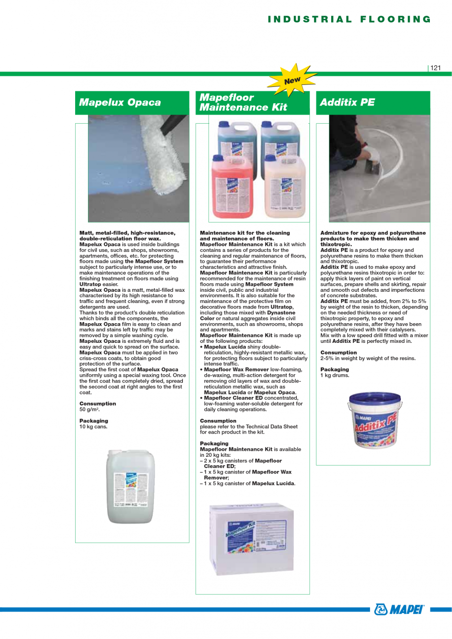 Pagina 123-Catalog mortare, materiale speciale MAPEI Mapegrout Easy Flow GF, Mapegrout SV, Mapegrout SV Fiber, ...