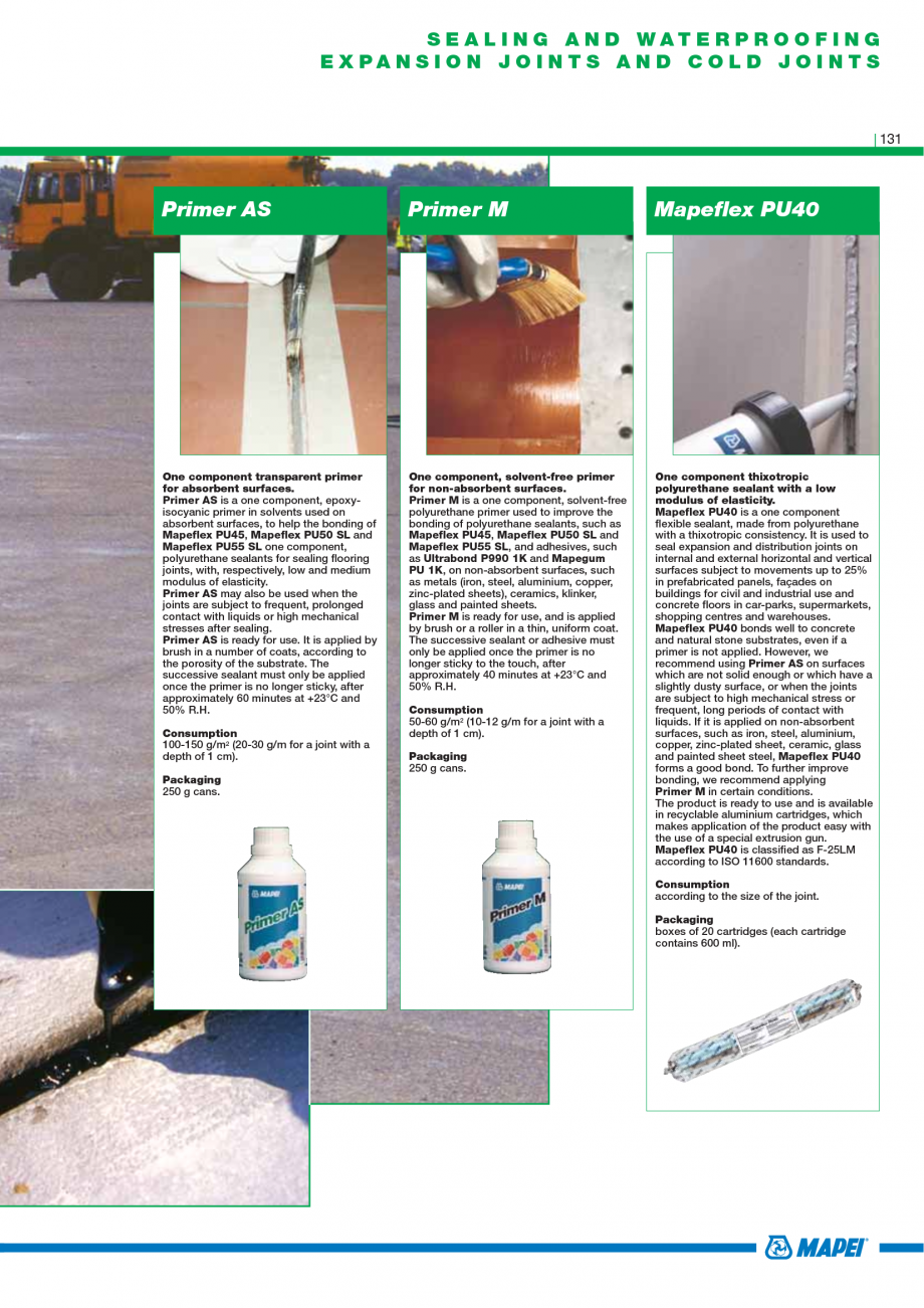 Pagina 133-Catalog mortare, materiale speciale MAPEI Mapegrout Easy Flow GF, Mapegrout SV, Mapegrout SV Fiber, ...
