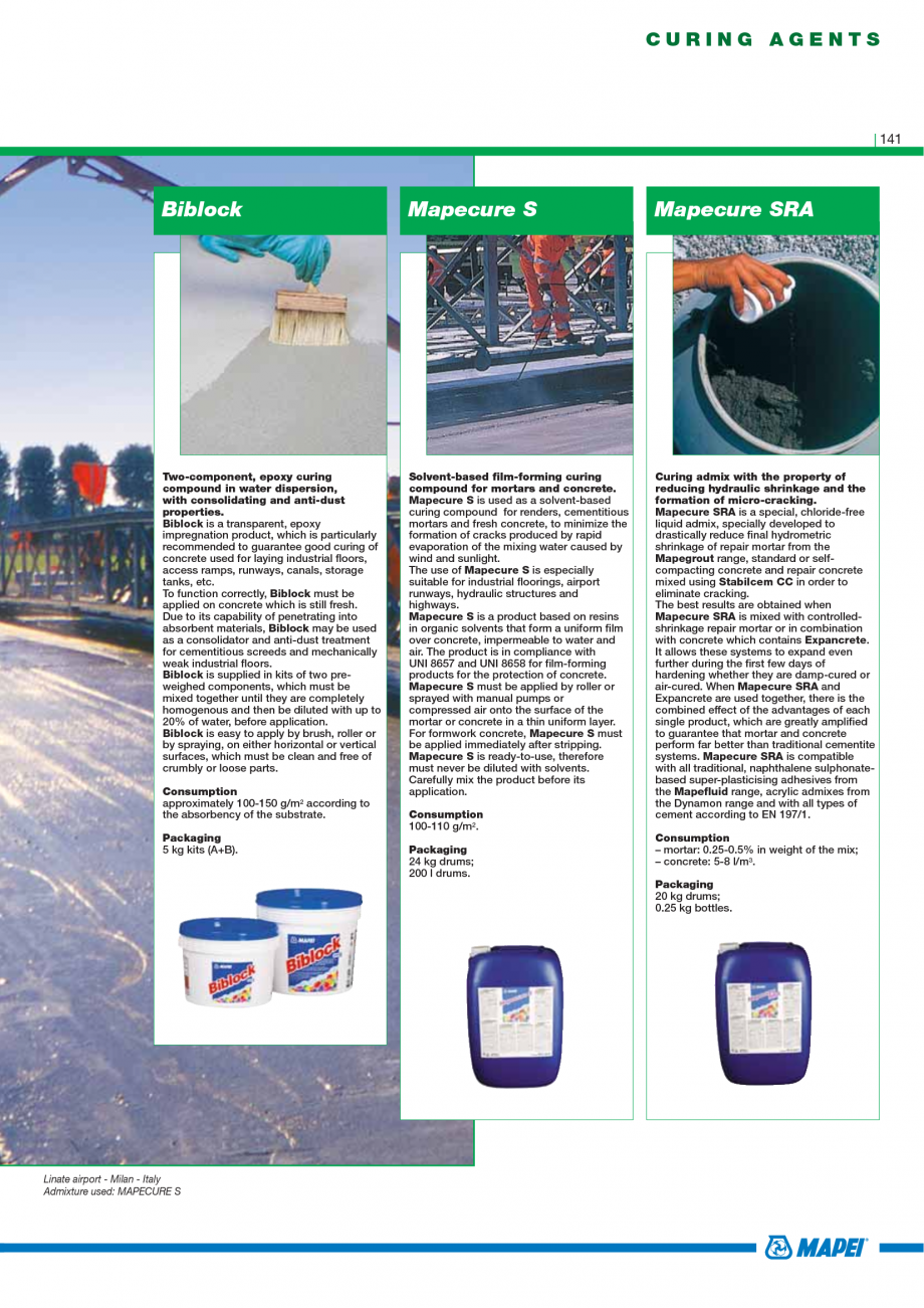 Pagina 143-Catalog mortare, materiale speciale MAPEI Mapegrout Easy Flow GF, Mapegrout SV, Mapegrout SV Fiber, ...