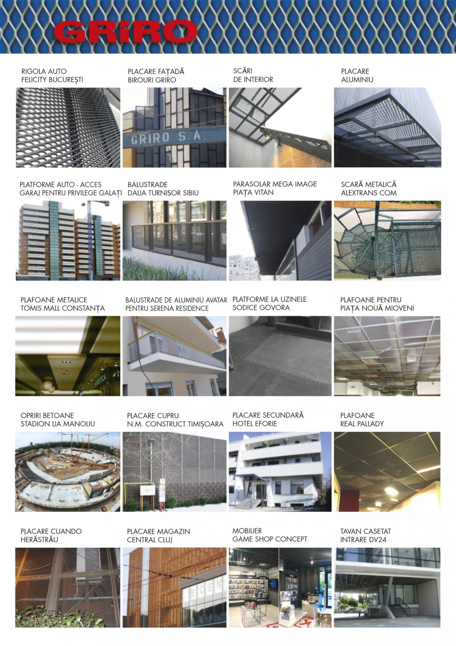 Pagina 3-Brosura de prezentare lucrari GRIRO Tabla expandata Lucrari, proiecte Romana LACARE FAŢADE HOTEL...