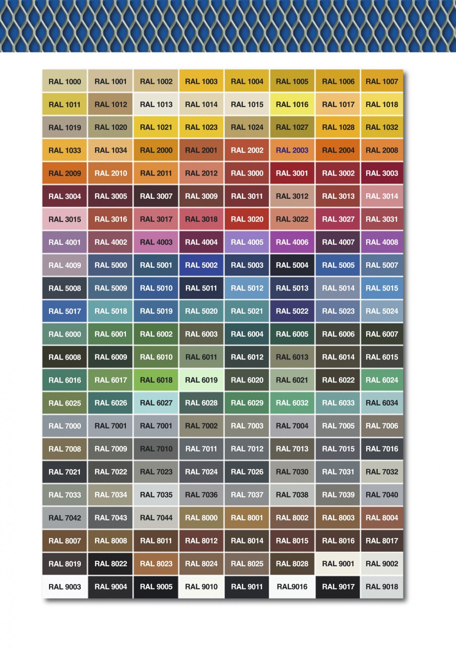 Pagina 5-Catalog de prezentare GRIRO Tabla expandata Catalog, brosura Romana luminiu cu vopseluri speciale...