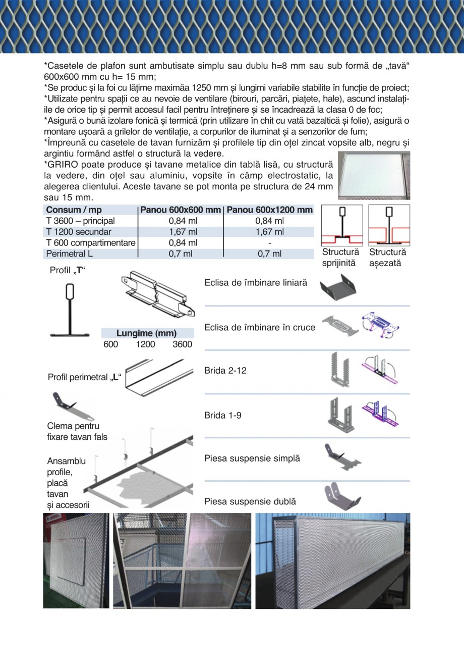 Pagina 15-Catalog de prezentare GRIRO Tabla expandata Catalog, brosura Romana modulul de torsiune 2700 daN/mm2...