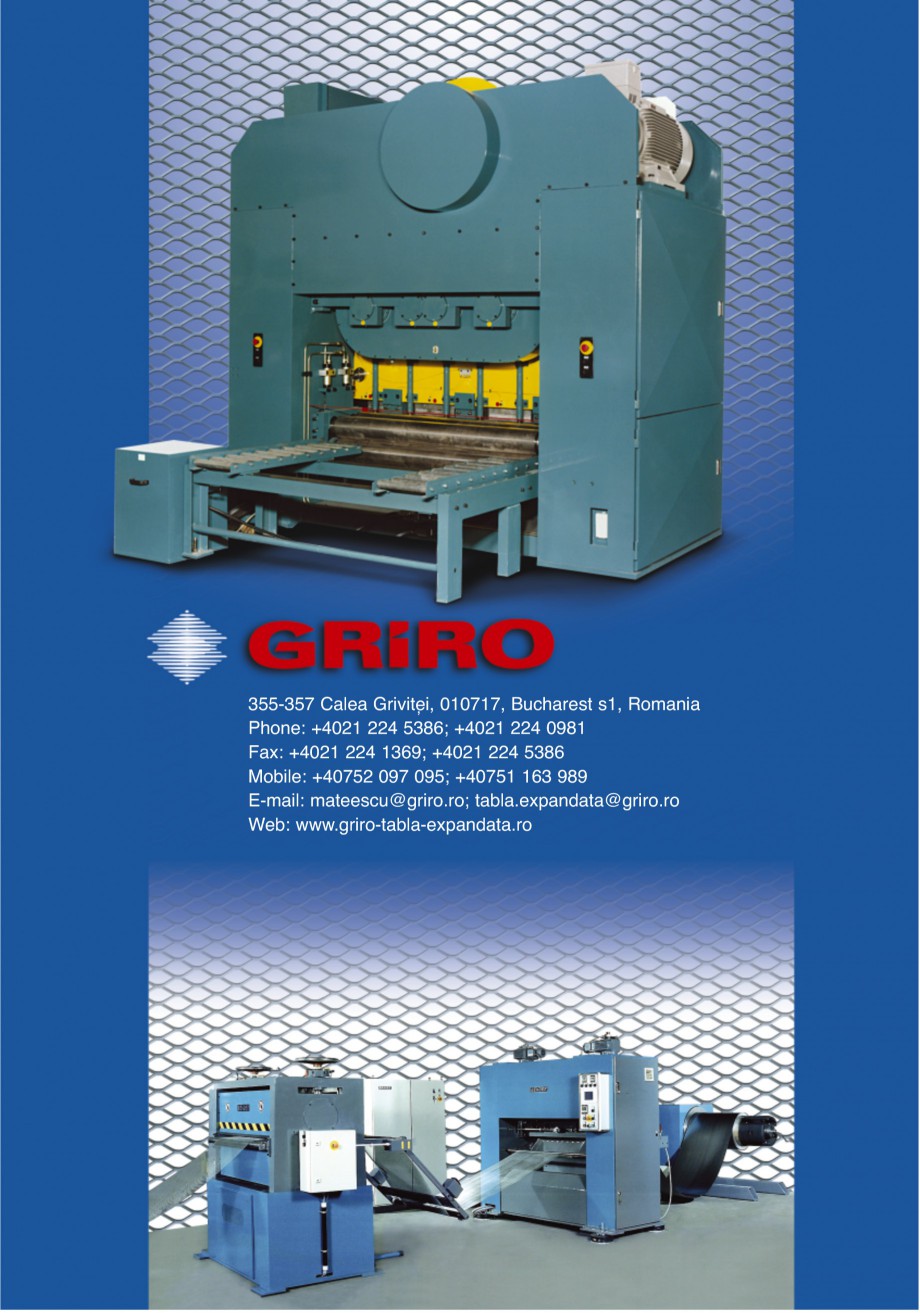 Pagina 24-Catalog de prezentare GRIRO Tabla expandata Catalog, brosura Romana incat DX51D Aluminiu A1050 Oţel...