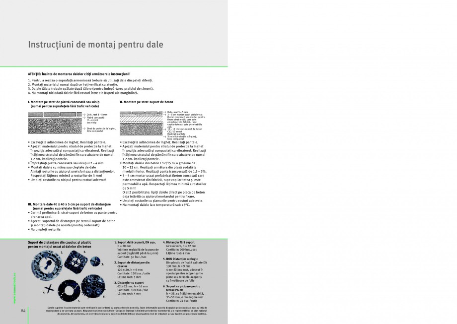 Pagina 1-Montaj general pentru dale SEMMELROCK STEIN+DESIGN UMBRIANO, LA LINIA, APPIA ANTICA, ARTE, Lusso...