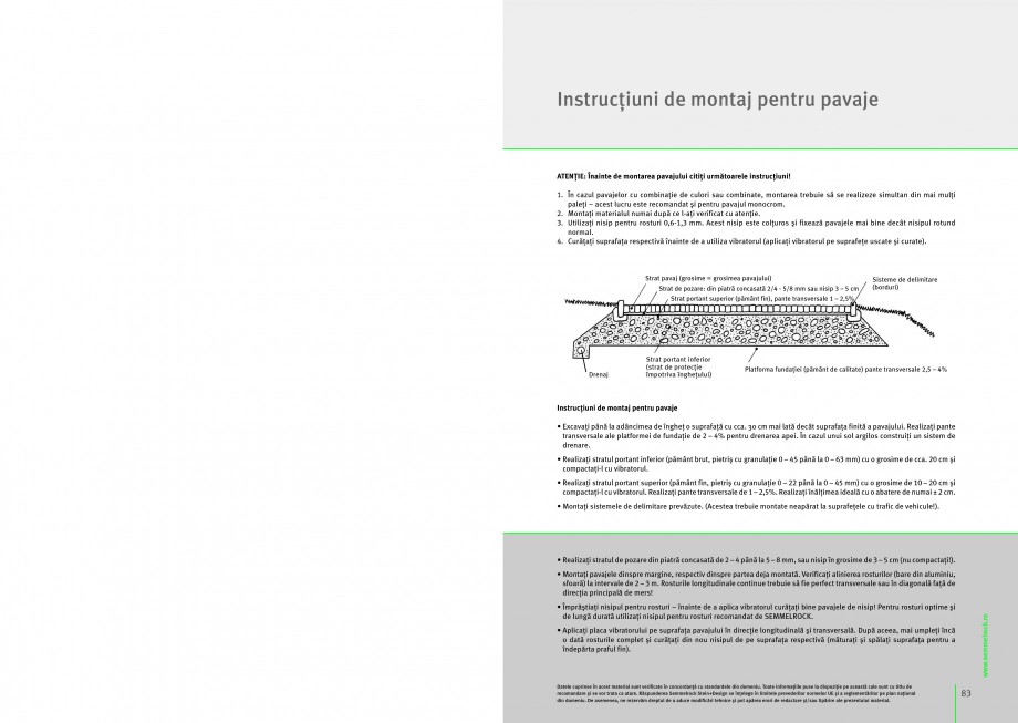 Pagina 1-Montaj general pentru pavaje SEMMELROCK STEIN+DESIGN APPIA ANTICA, APPIA ANTICA - Antichizat,...