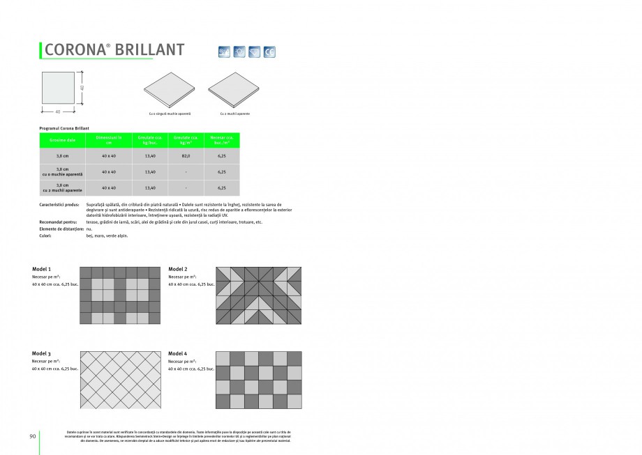 Pagina 1-Dale din beton SEMMELROCK STEIN+DESIGN CORONA BRILLIANT Instructiuni montaj, utilizare Romana CORONA...