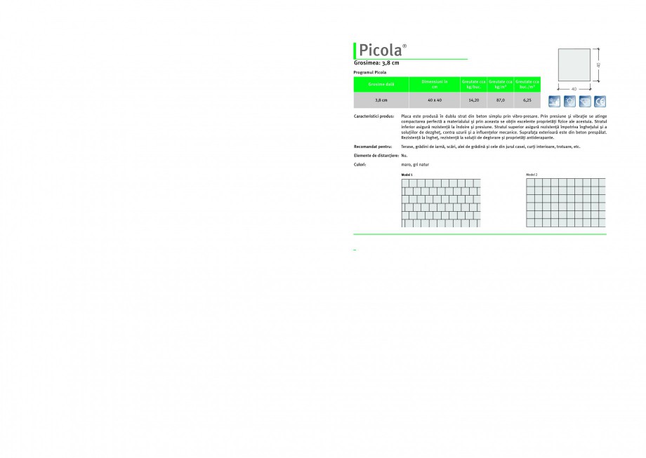 Pagina 1-Dale din beton SEMMELROCK STEIN+DESIGN PICOLA Instructiuni montaj, utilizare Romana ECOgreen
Pavaje ...