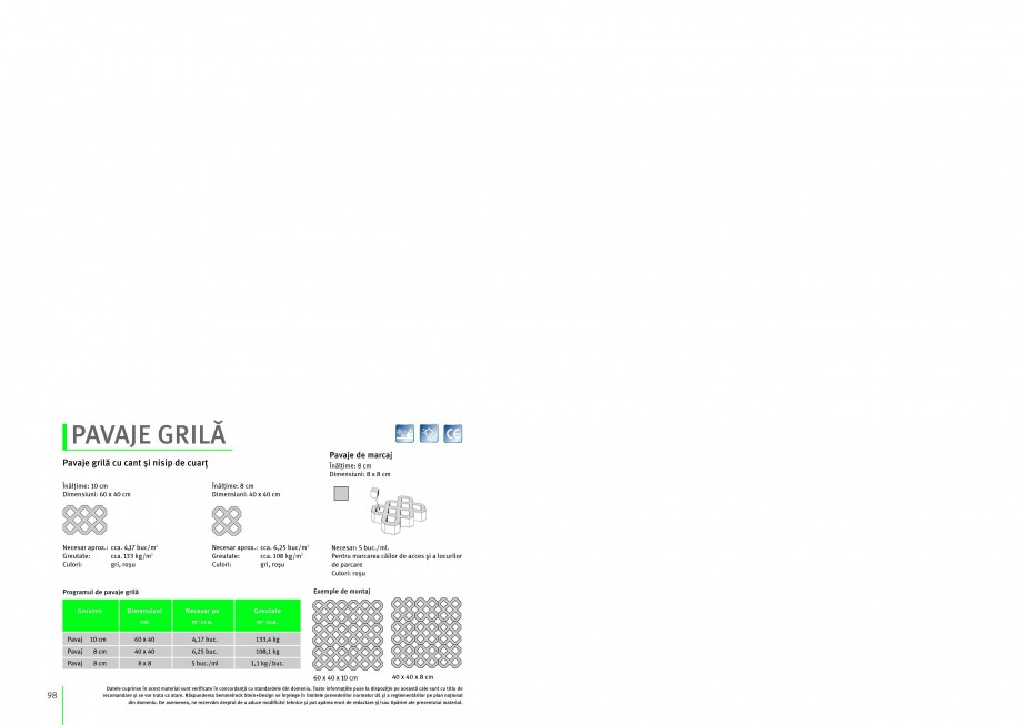 Pagina 1-Pavaj permeabil din beton SEMMELROCK STEIN+DESIGN PAVAJE GRILA Instructiuni montaj, utilizare Romana...